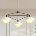 3-Light Dimmable Glass Dome Chandelier V34792