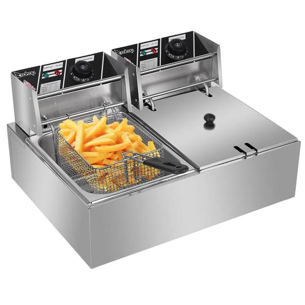12L Dual Tanks Electric Deep Fryer With 2 Basket W10710