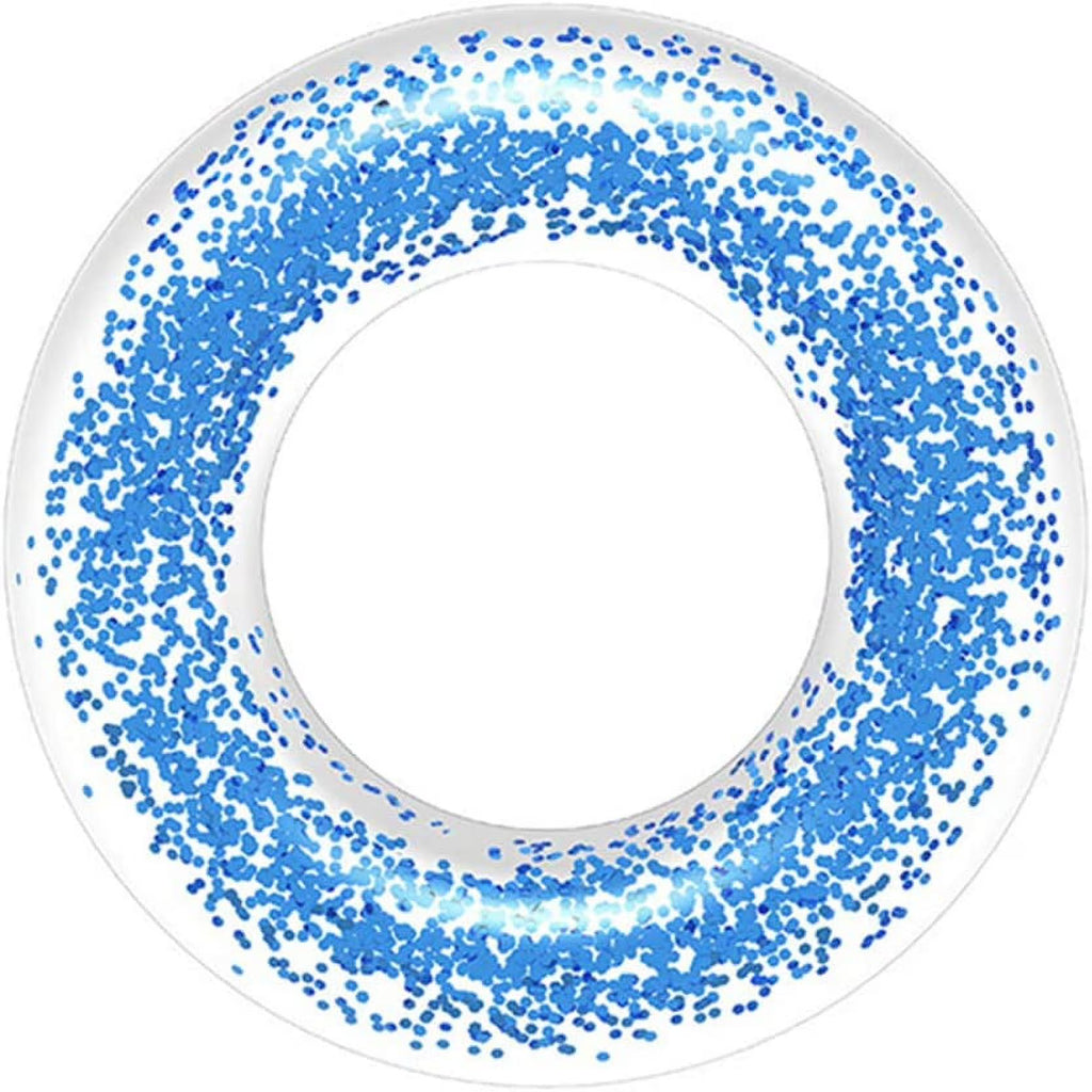 Clear Glitter Inflatable Swimming Ring Pool Float K931441