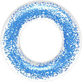 Clear Glitter Inflatable Swimming Ring Pool Float K931441