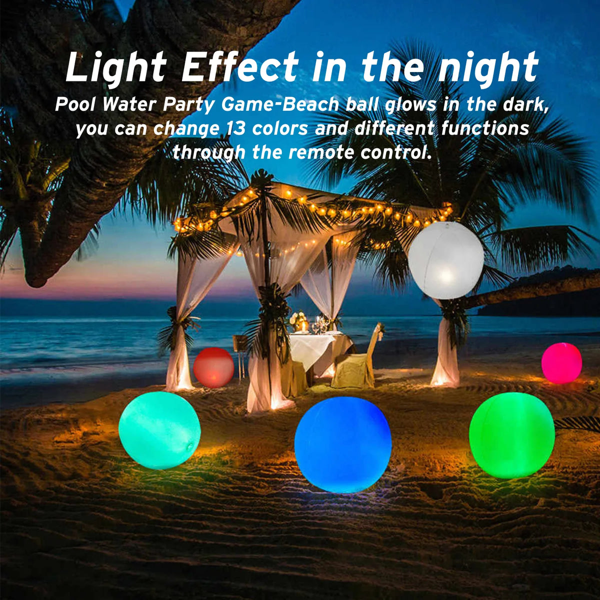 LED Beach Ball Pool Toy with Remote Control Z17121