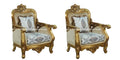 Antique-Bronze Jacquard Fabric Chair Set 2 J33732
