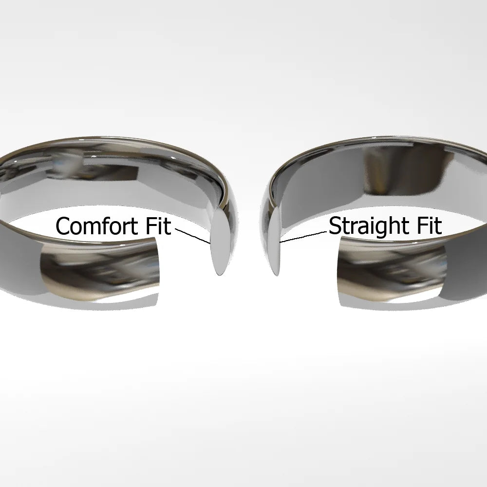 Titanium Tungsten Carbide 8MM Flat Diamond Comfort Fit Mens Wedding Band Ring Sz 7.5 N6026