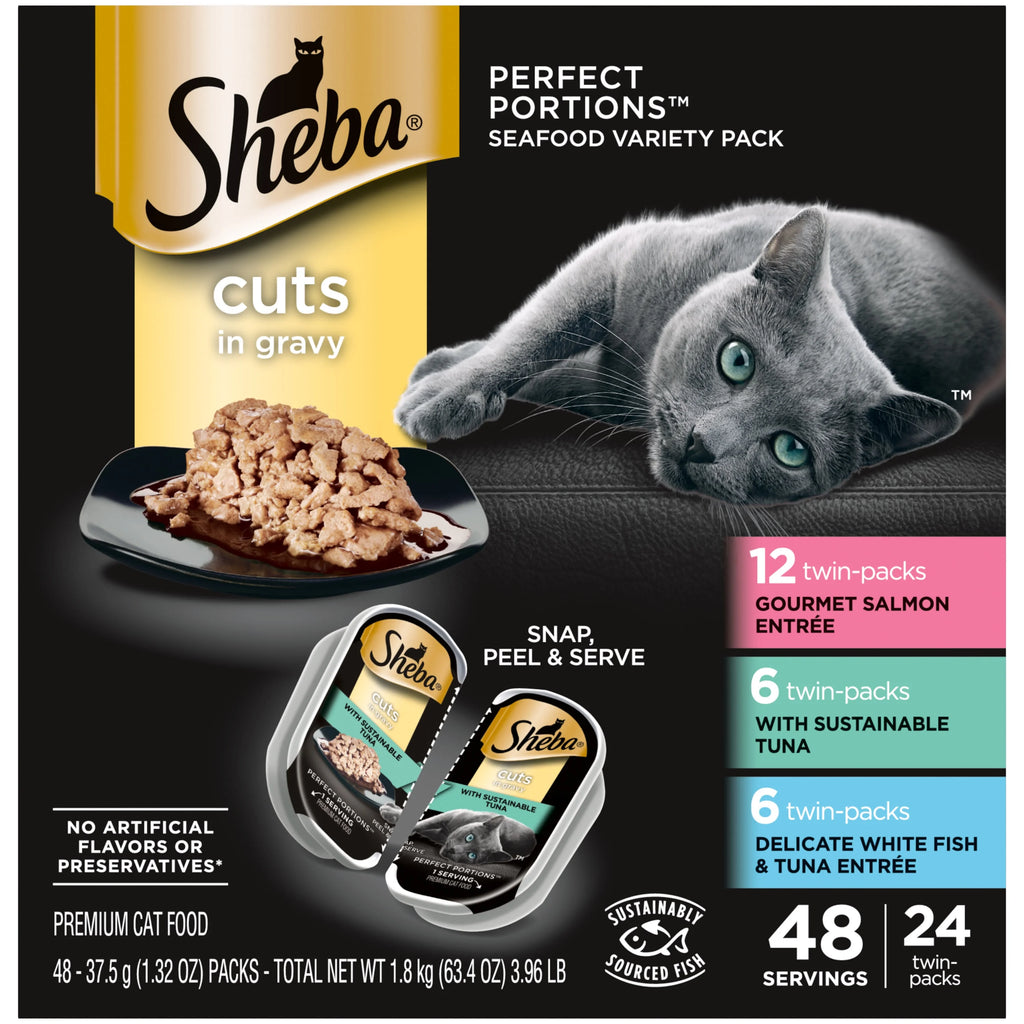 Wet Cat Food Variety Pack, 1.32 oz (24 Pk) F43189