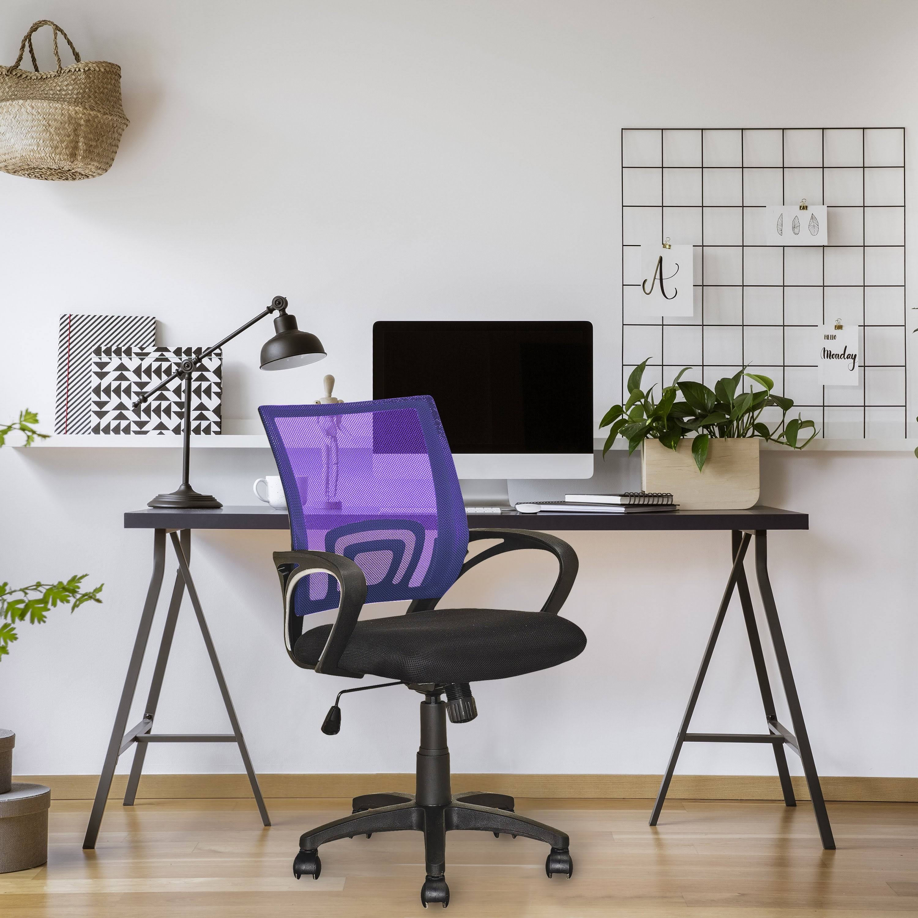 Purple Mesh Back Office Chair I493