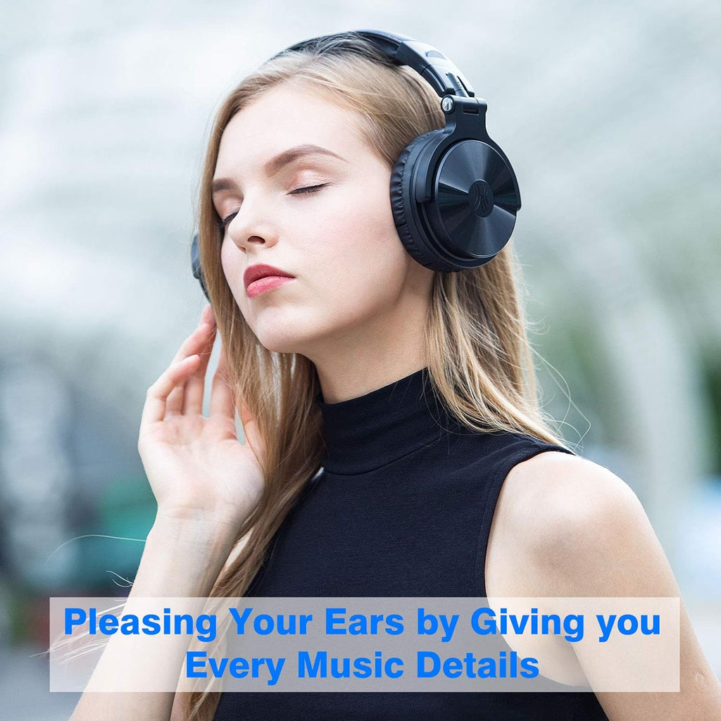 Pack of 2 Foldable Bluetooth Over Ear Headphones with 50mm Neodymium Drivers R305