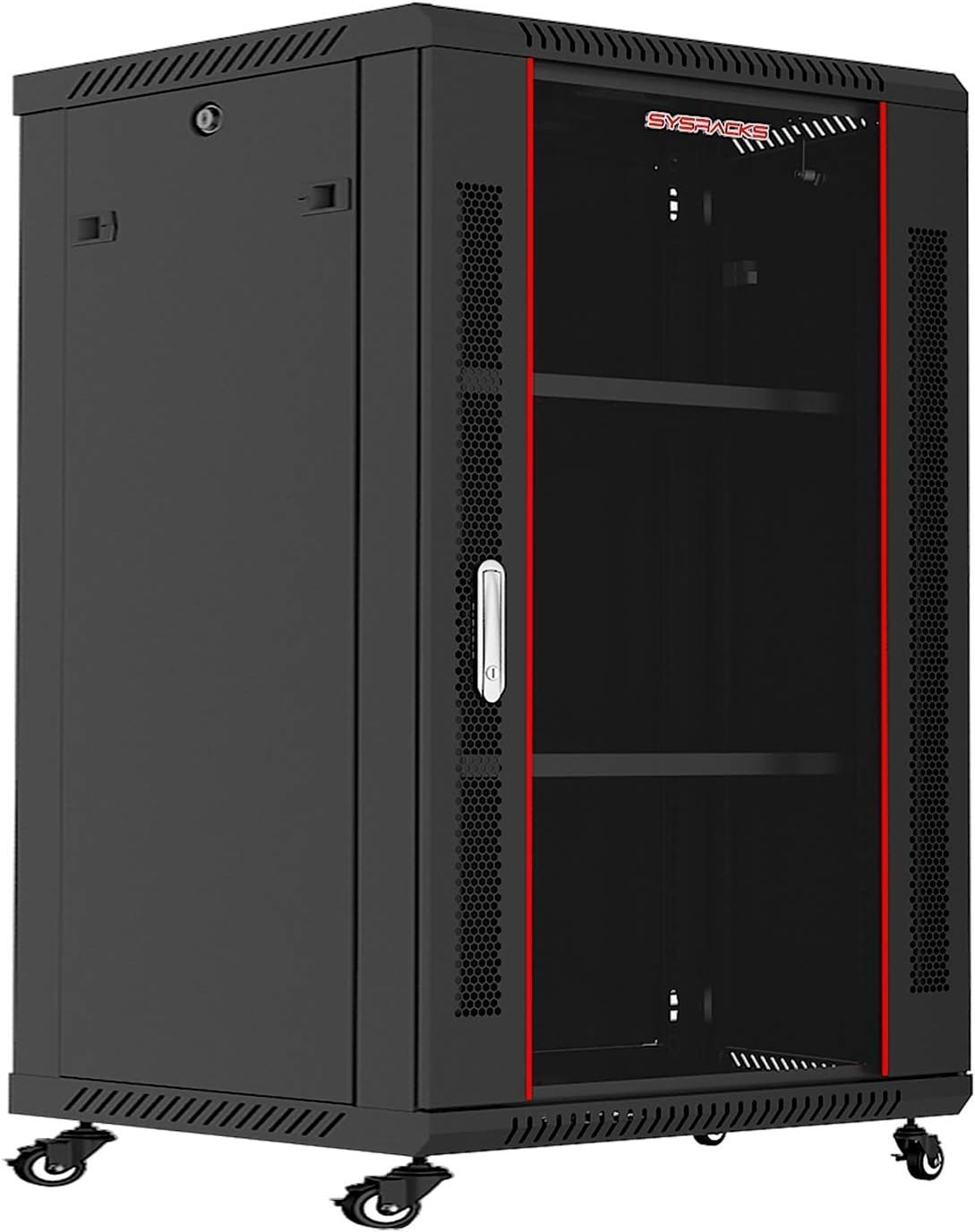 Locking Wall Mount Server Rack Cabinet 18U 24-Inch Deep G578630