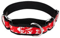 Red Hawaiian Signature Martingale Dog Collar K3610