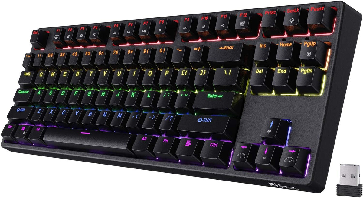 87 Keys Wireless Mechanical Keyboard with Brown Switches X4972