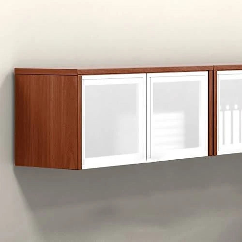 Wallmounted Cabinet with Silver Doors 36 inchw Brown C702534