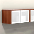 Wallmounted Cabinet with Silver Doors 36 inchw Brown C702534