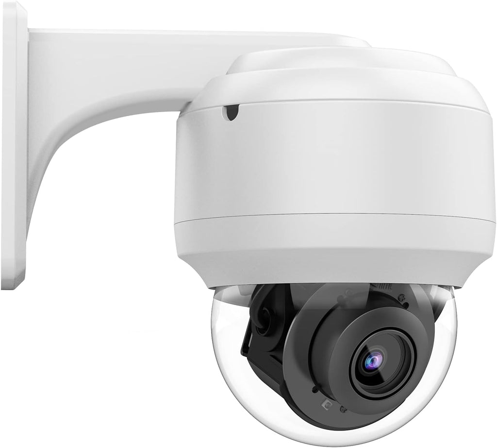 5MP PTZ PoE Dome IP Camera with Mic/Audio, 4X Optical Zoom, 164ft Night Vision, IP67 Waterproof W850039