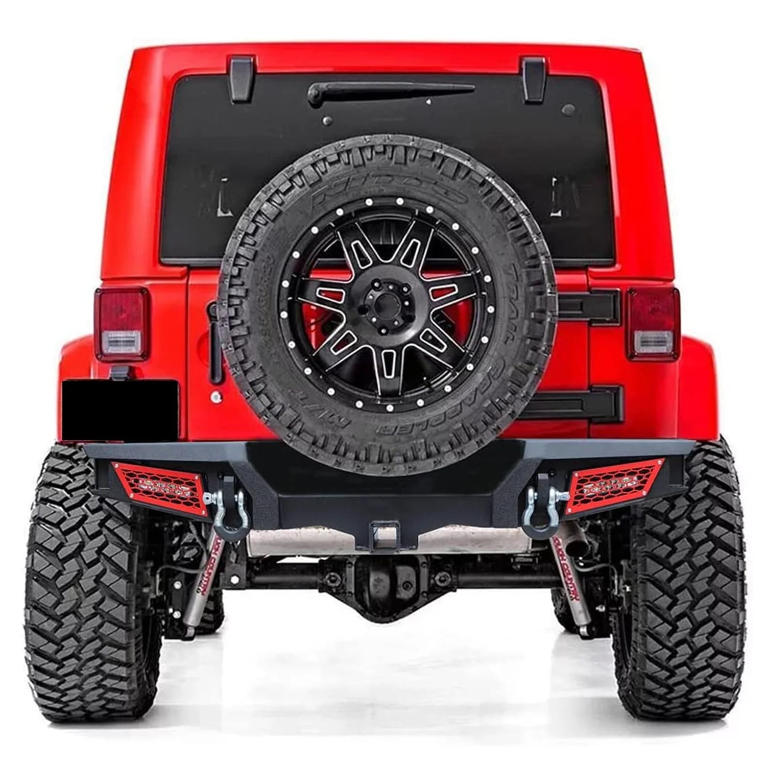 Front & Rear Bumper Combos with Winch Plate LED Work Lights C26762