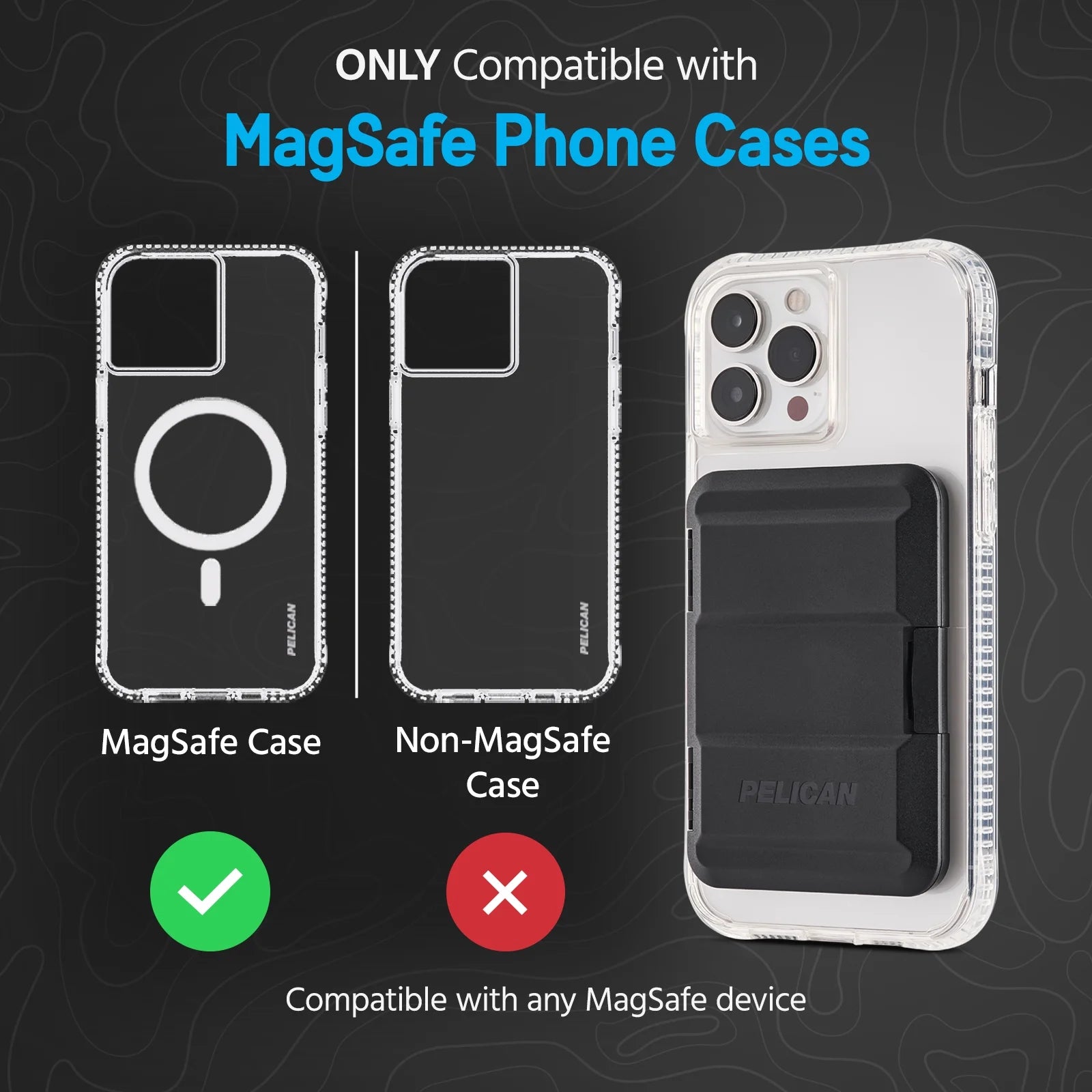 Black Detachable Phone Wallet for iPhone 14 13 12 Pro Max J582576
