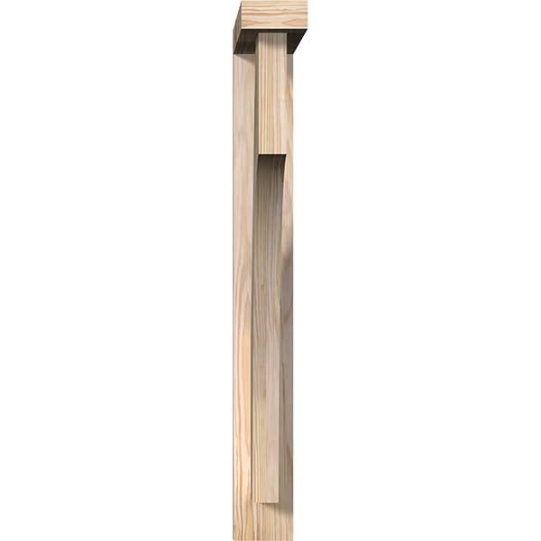 3 1/2x22W x 18x22D x 30x22H Douglas Fir Bracket with Offset Brace R4335