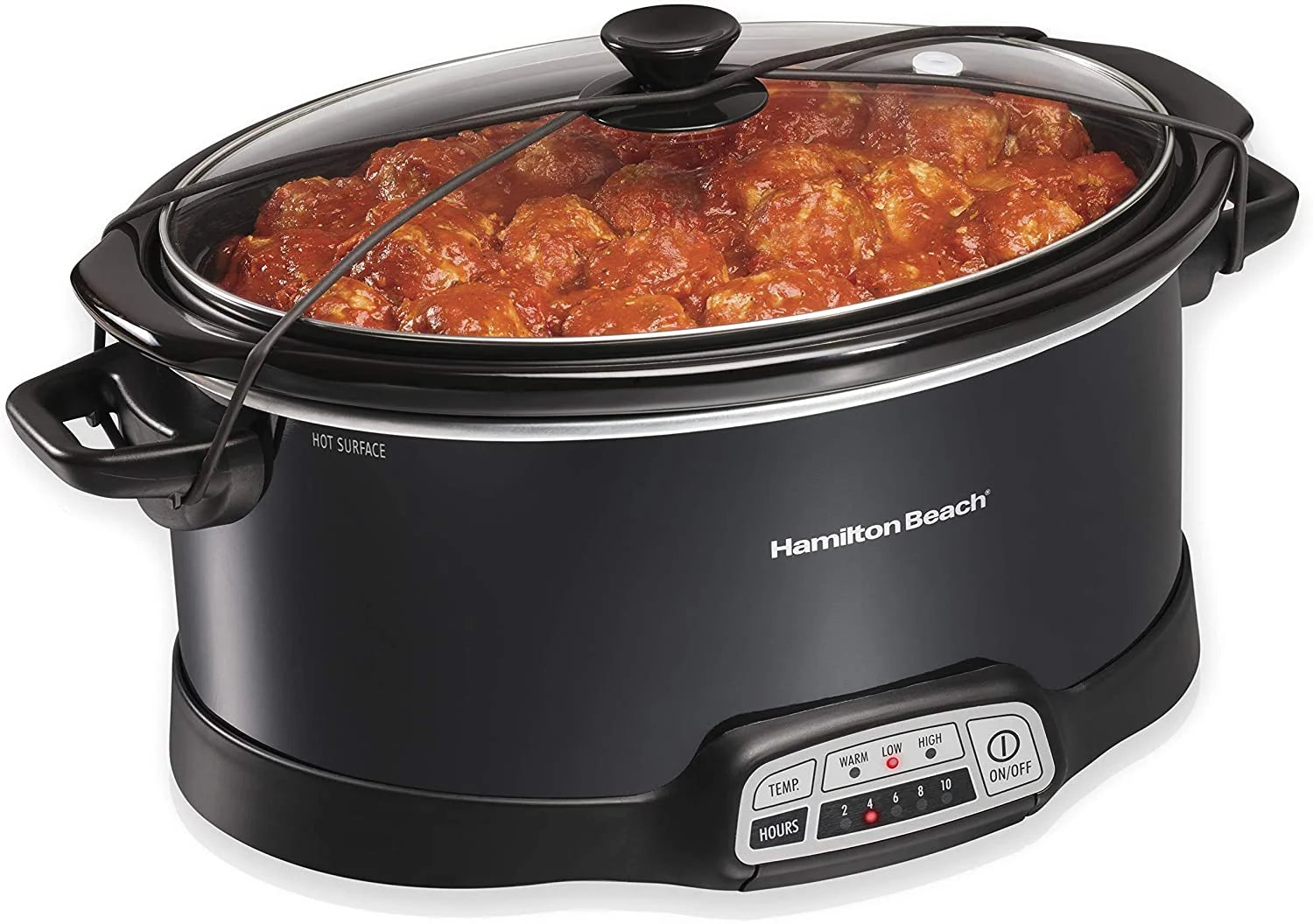 Portable 7-Quart Programmable Slow Cooker with Dishwasher-Safe Crock, Black M940462