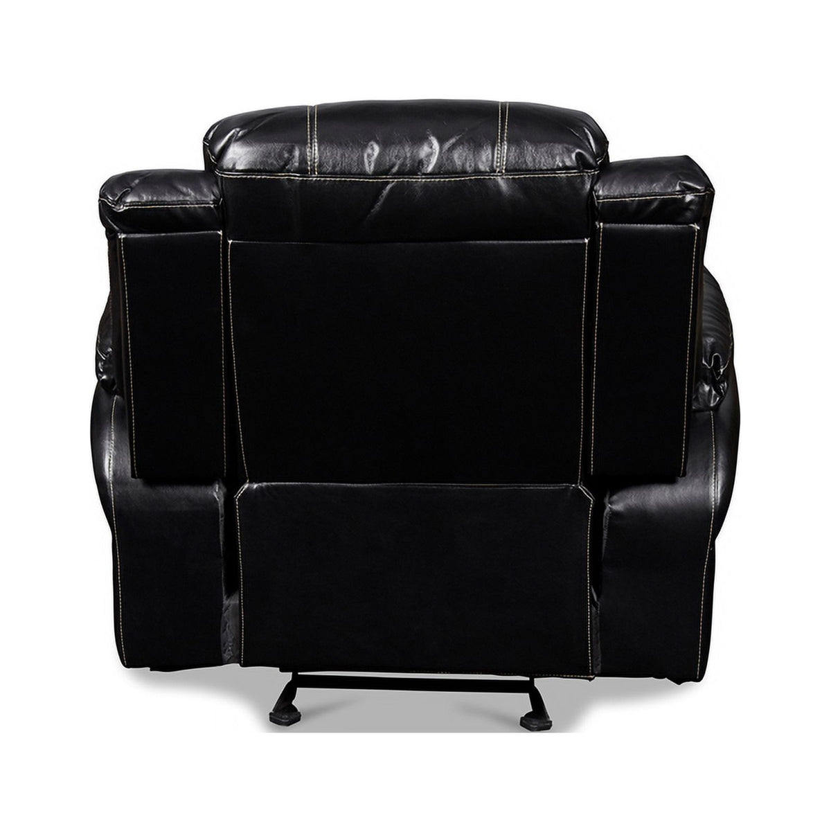 Black Upholstered Fabric Glider Recliner W68789
