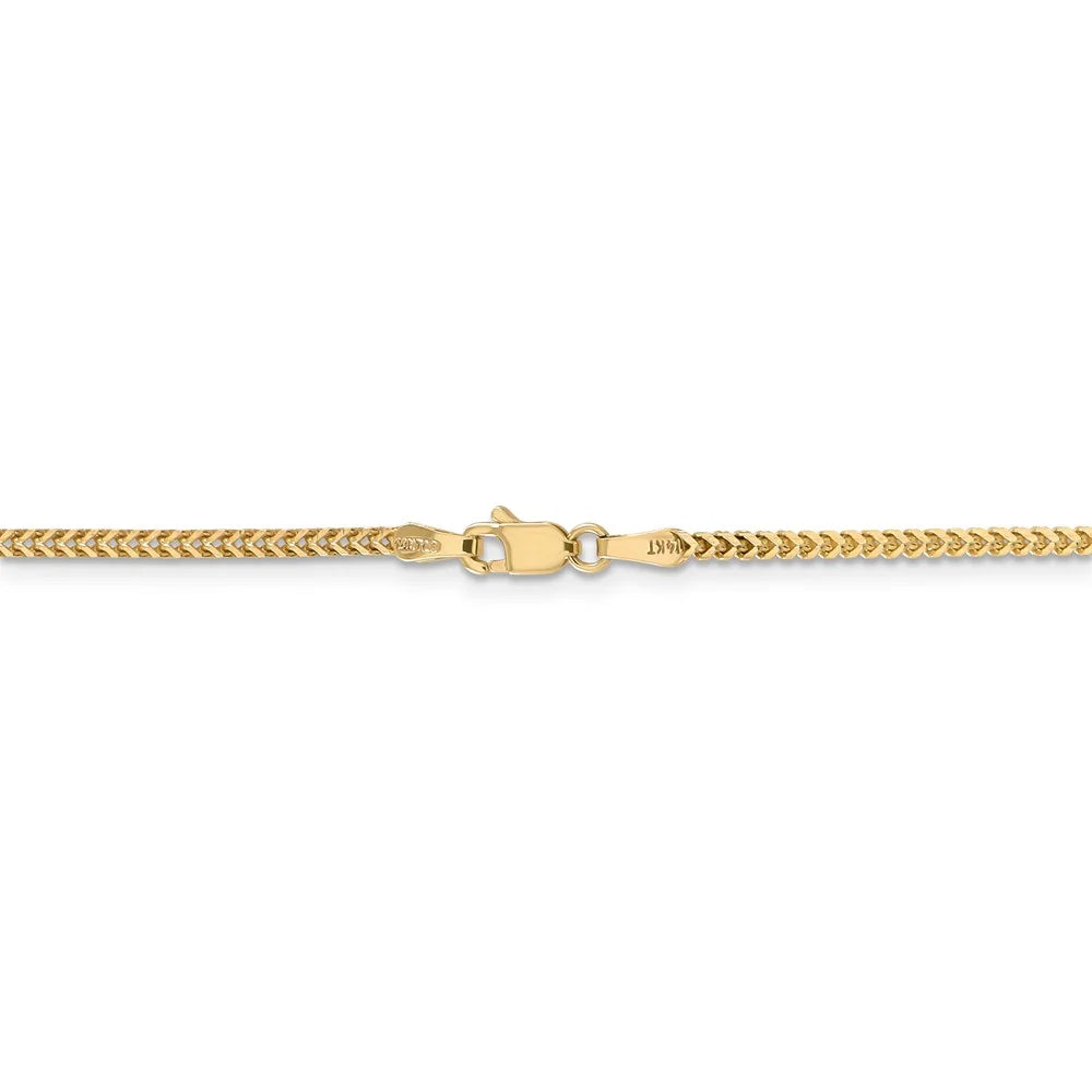 14kt Yellow Gold 1.5mm Franco Chain 18 inch Lobster Clasp H898