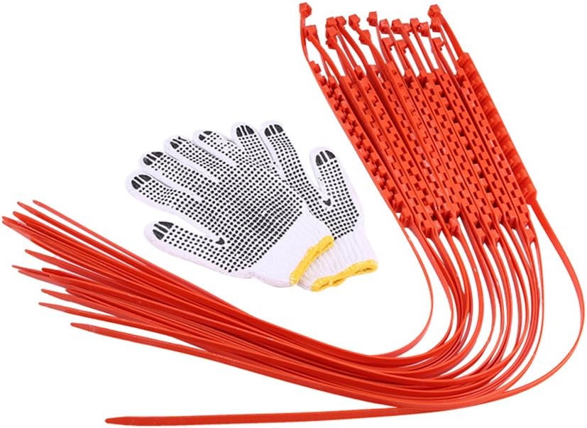 20Pcs Anti-skid Nylon Tyre Chains with 1 Pair of Gloves P433
