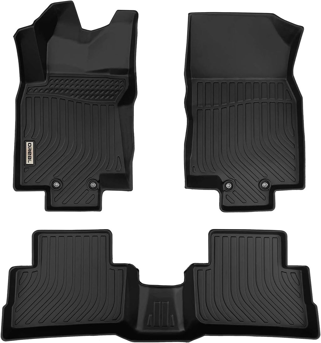Black Front Rear Car Mats for Nissan Rogue Sport 2017-2021 W158
