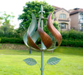 3D Kinetic Tulip Garden Wind Spinner, 14" Wide, 75.5" High 360 Degrees Flower Windmill X238176