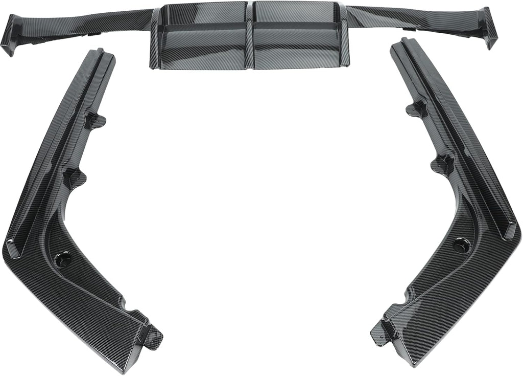 3PCS Rear Bumper Diffuser Carbon Fiber Style R759