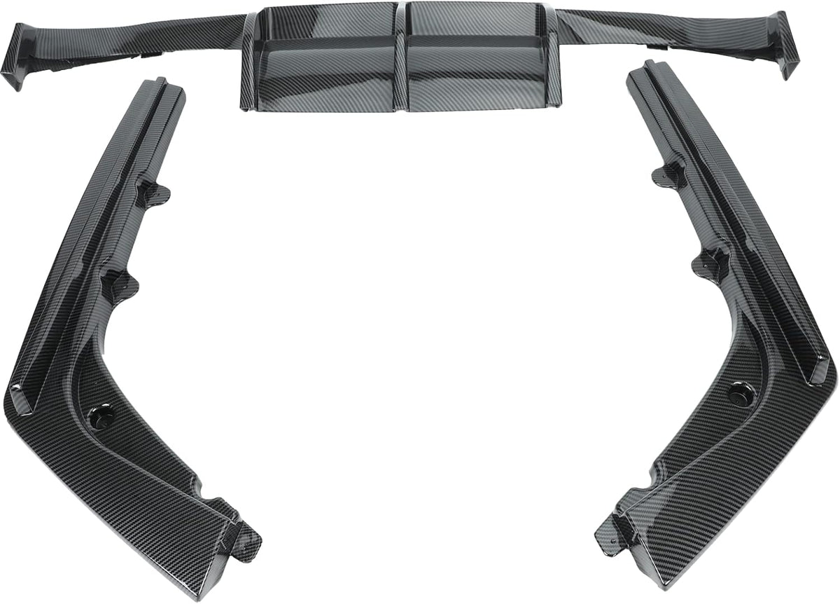 3PCS Rear Bumper Diffuser Carbon Fiber Style R759