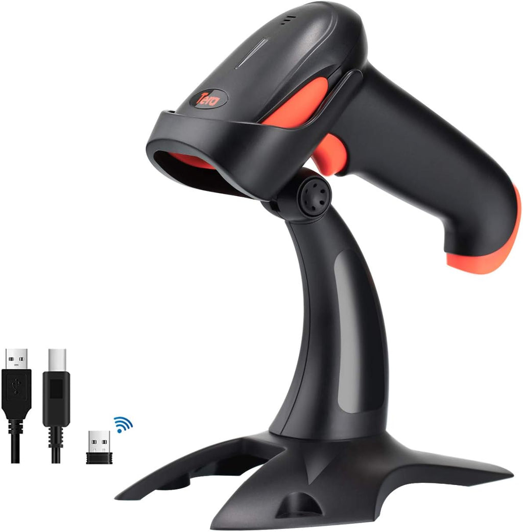 2D Wireless Barcode Scanner with Stand, Pack of 2 Y403