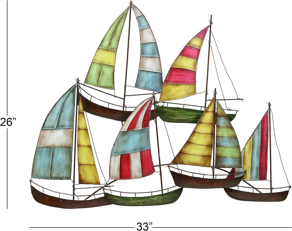 Metal Sailing Boat Decor U3669