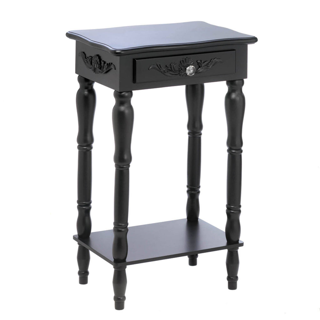 Black Colonial Carved Side Table O7842