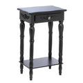 Black Colonial Carved Side Table O7842