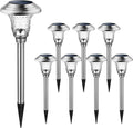 8 Pack Solar Pathway Lights Warm White Brown J6599