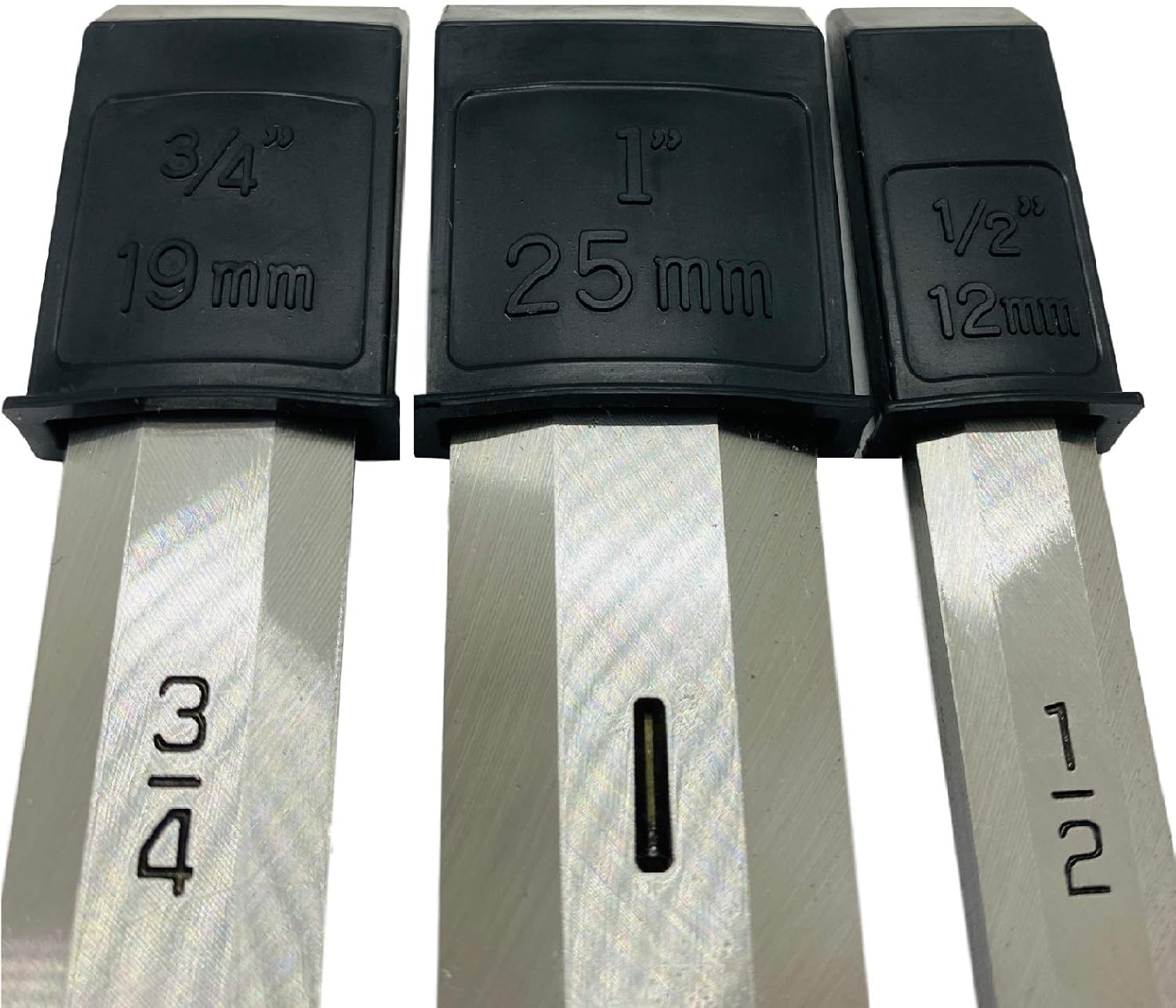 3-piece Japanese Steel Wood Chisel Set with Safety Cap H710768