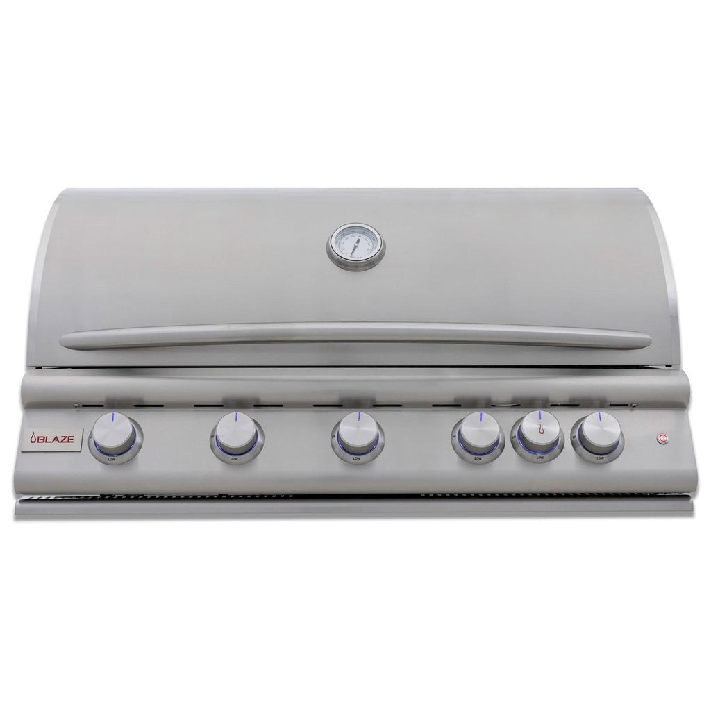 40-Inch 5-Burner Built-In Propane Gas Grill with Rear Infrared Burner J884208