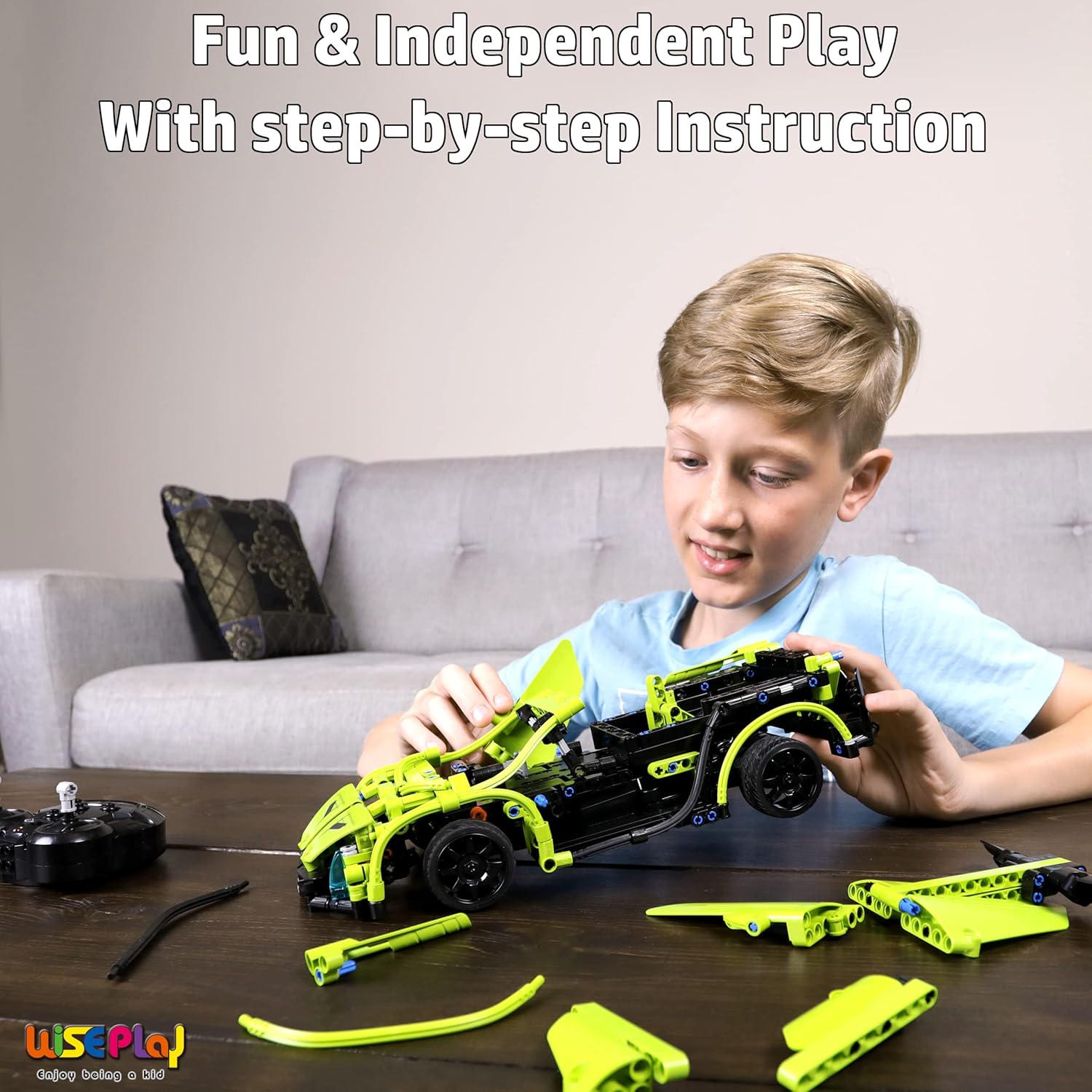 Build Your Own RC Car Kit, 453pc Stem Building Sets Z151