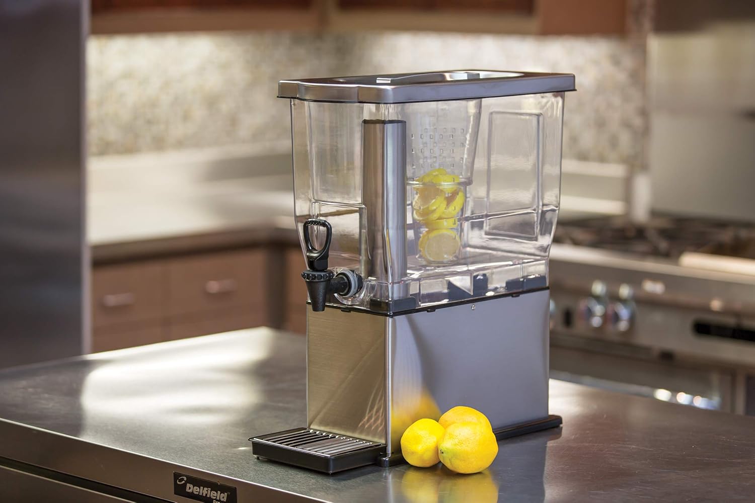 3 Gallon Silver Cold Beverage Dispenser, Pack of 2 B18997