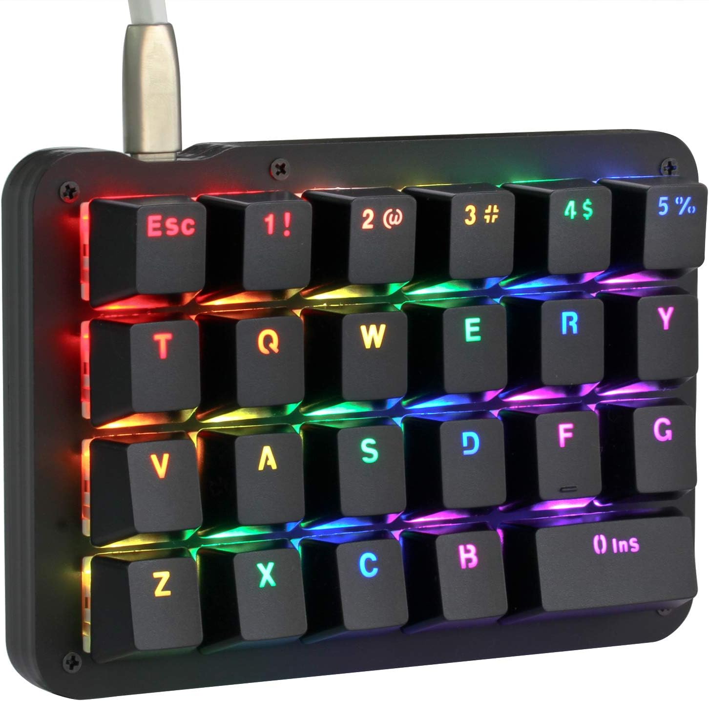 23 Key One-Handed Mechanical Keyboard with Blue Backlit P95045