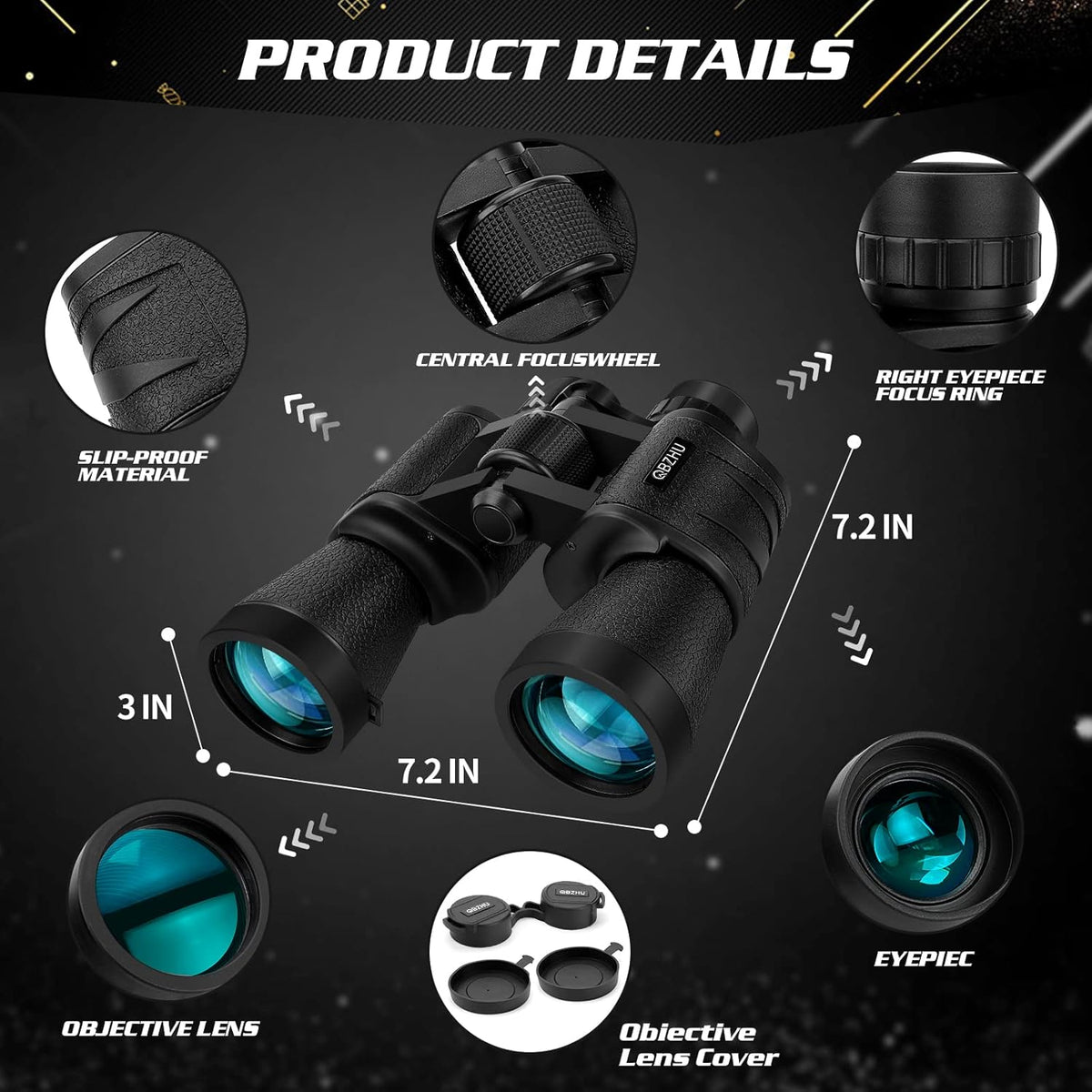 20X50 High Power Zoom Binoculars with Carrying Bag U166147