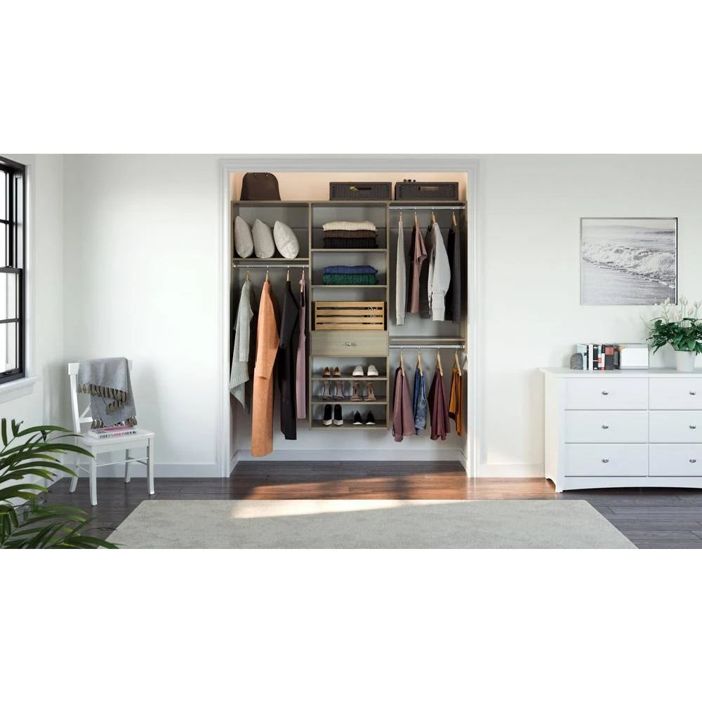 Weathered Grey Wood Closet Kit Y294