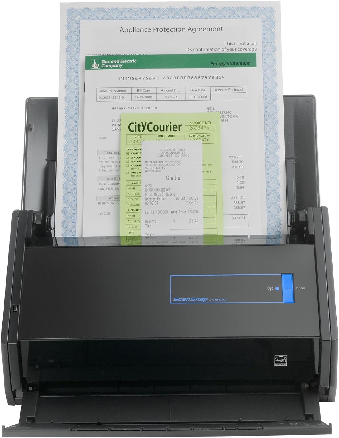 Black Document Scanner S382