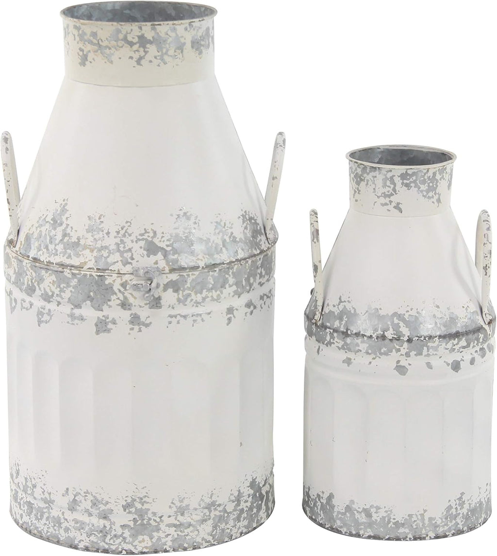 White Decorative Milk Can A187665