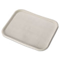 White Molded Fiber Food Trays, 14 x 18, Rectangular, 100/Cart D373865