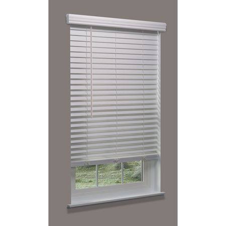 Cordless Faux Wood Blind, white, 29-1/2x22w x 4 U716