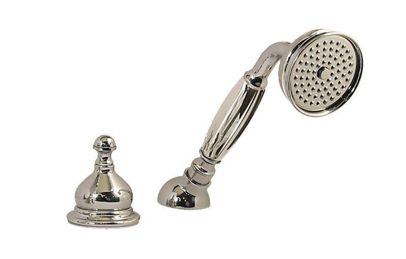 Polished Chrome Deck-Mounted Handshower and Diverter Trim P222