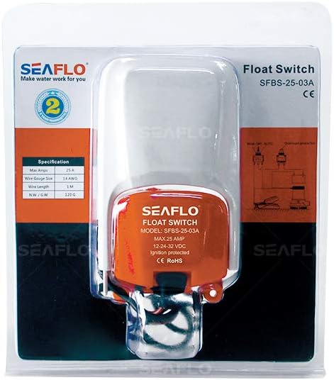 Heavy Duty Bilge Pump Float Switch for 12V, 24V, 32V Z833