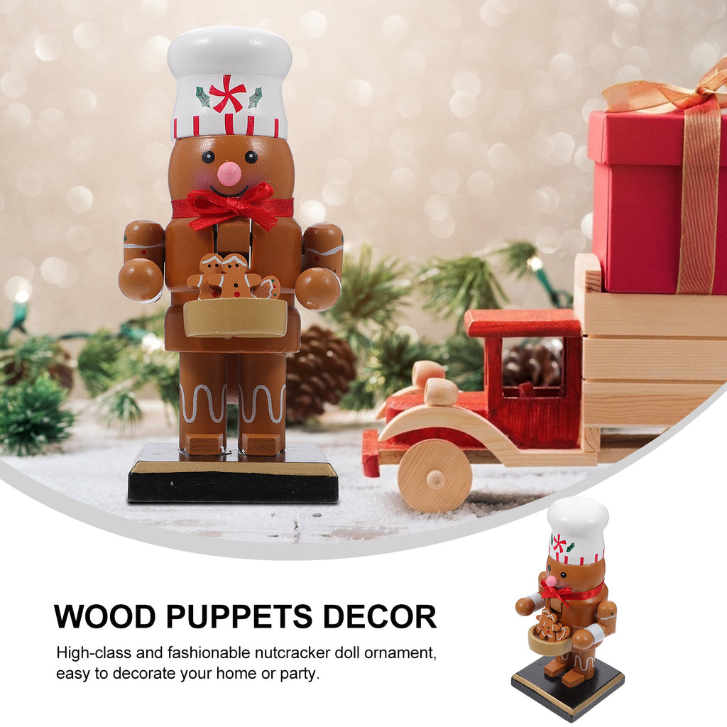 Wooden Nutcracker Gingerbread Man Christmas Tree Ornament A6654