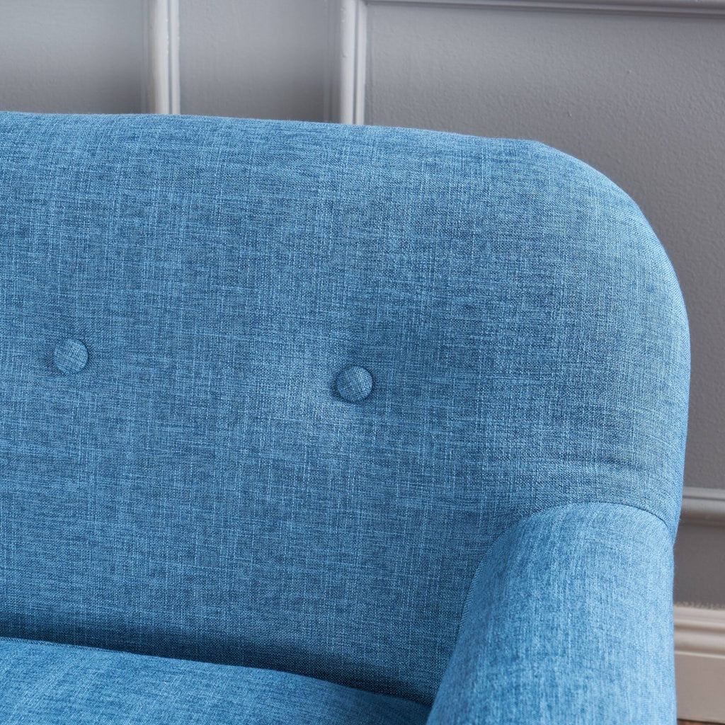 Blue and Brown Contemporary Rectangular Loveseat K921