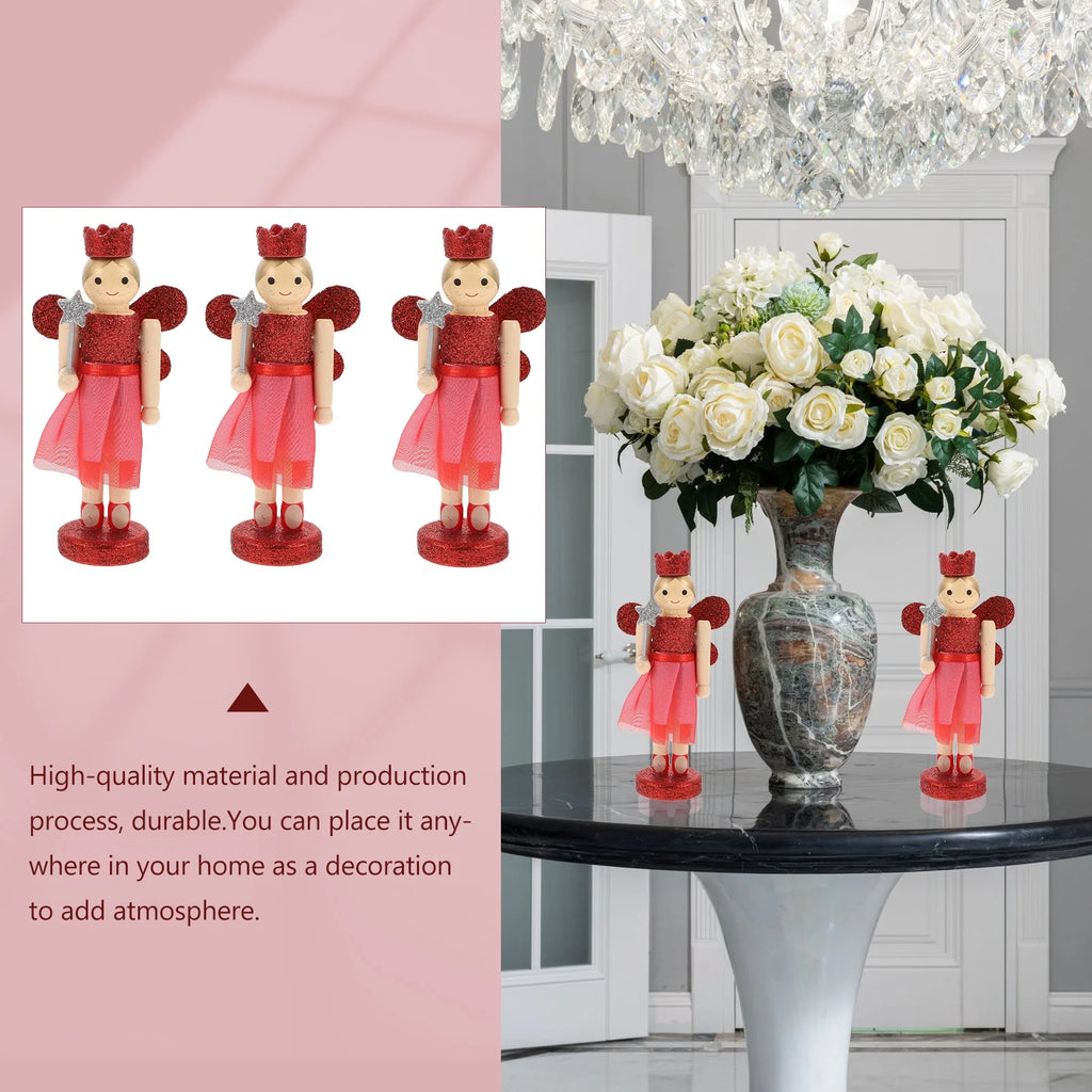 3 Pcs Nutcracker Angel Doll Christmas Tree Ornaments E359578