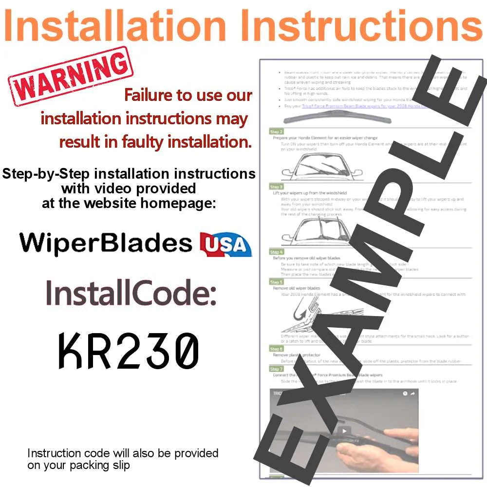 Subaru Outback Wiper Blades Set of 3 Y16408