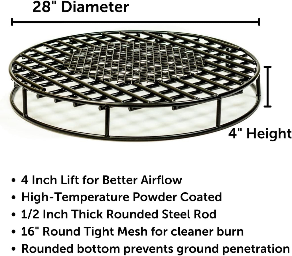 29.5 Inch Heavy Duty Steel Fire Pit Grate C8634